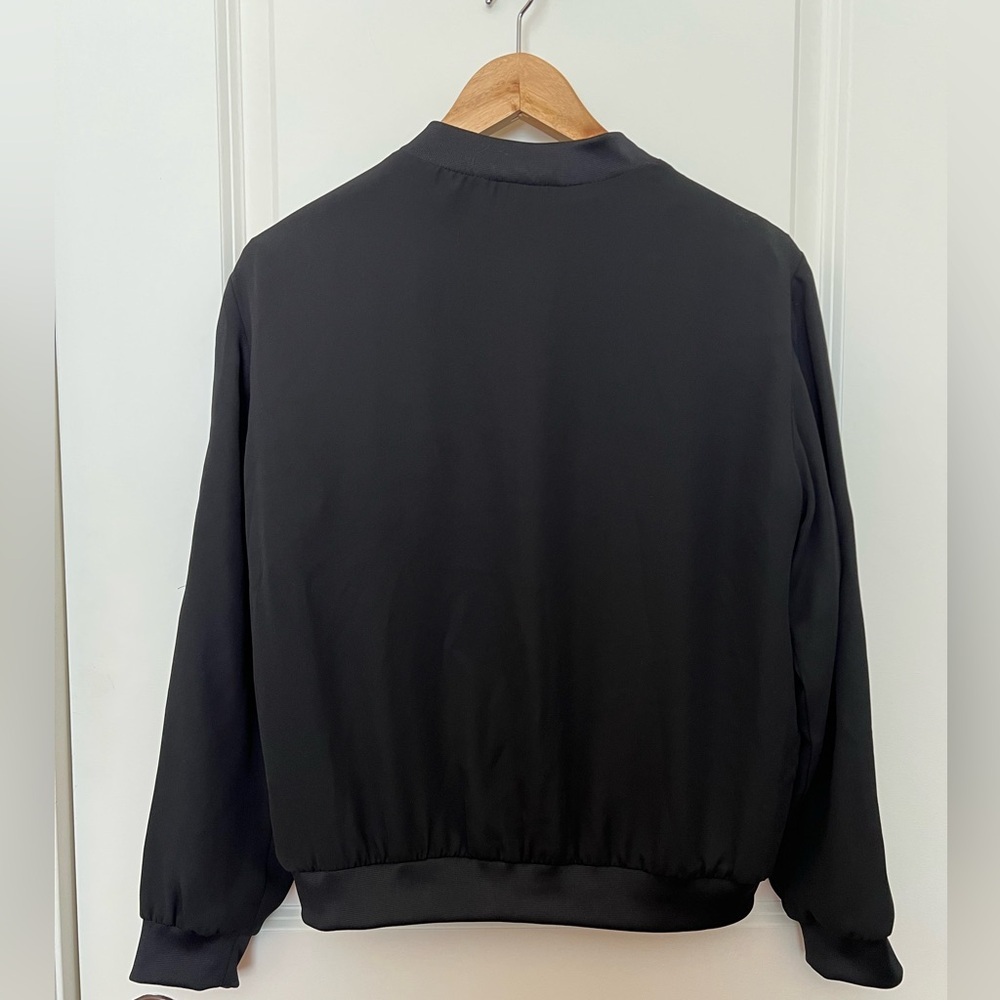 Zara Black Bomber Jacket - Picture 4 of 7